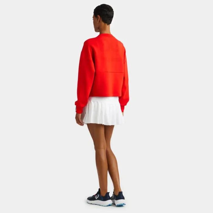 Hoodies and Tees Women GFORE DOUBLE KNIT PERFORATED CIRCLE G039S OPS SWEATSHIRT Poppy
