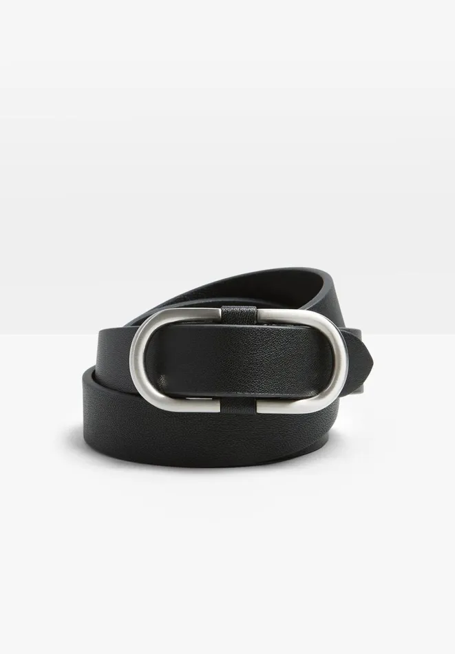 Hush Belts Women Xanthe Leather Belt Black