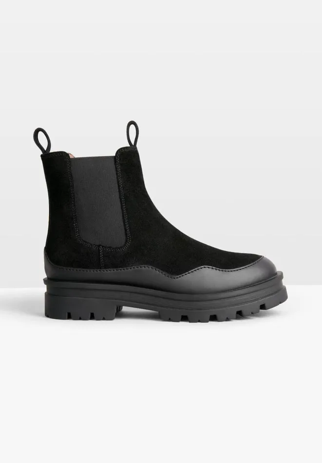 Hush Boots Women Fleet Leather Boots Black Hush Boots Women Fleet Leather Boots Black