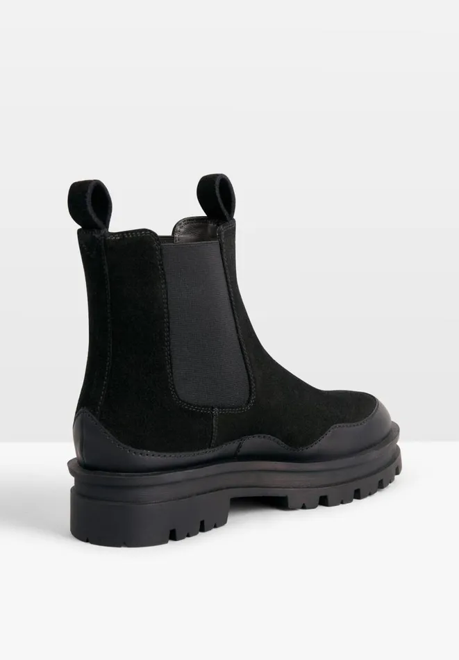 Hush Boots Women Fleet Leather Boots Black Hush Boots Women Fleet Leather Boots Black