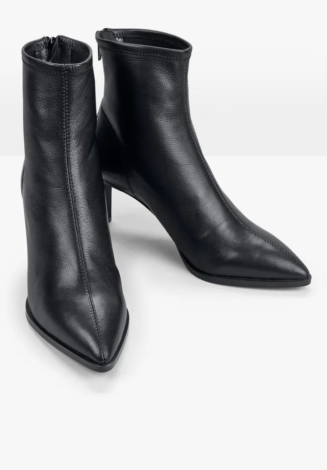 Hush Boots Women Kendal Leather Sock Boots Black Hush Boots Women Kendal Leather Sock Boots Black
