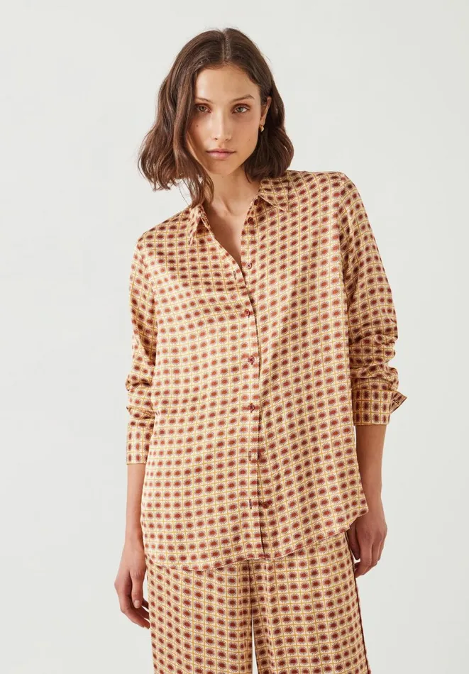 Hush Coords Women Rita Printed Shirt Geo Sun