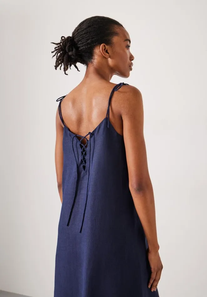 Hush Dresses Women Aanya Two Way Linen Maxi Dress Night Sky Hush Dresses Women Aanya Two Way Linen Maxi Dress Night Sky