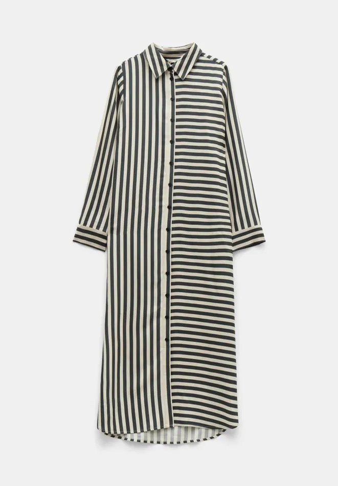 Hush Dresses Women Aida Stripe Midi Shirt Dress Blackwhite Stripe Hush Dresses Women Aida Stripe Midi Shirt Dress Blackwhite Stripe