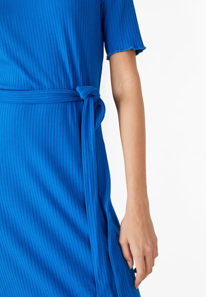 Hush Dresses Women Alice Ribbed Jersey Dress Blue Lolite Hush Dresses Women Alice Ribbed Jersey Dress Blue Lolite