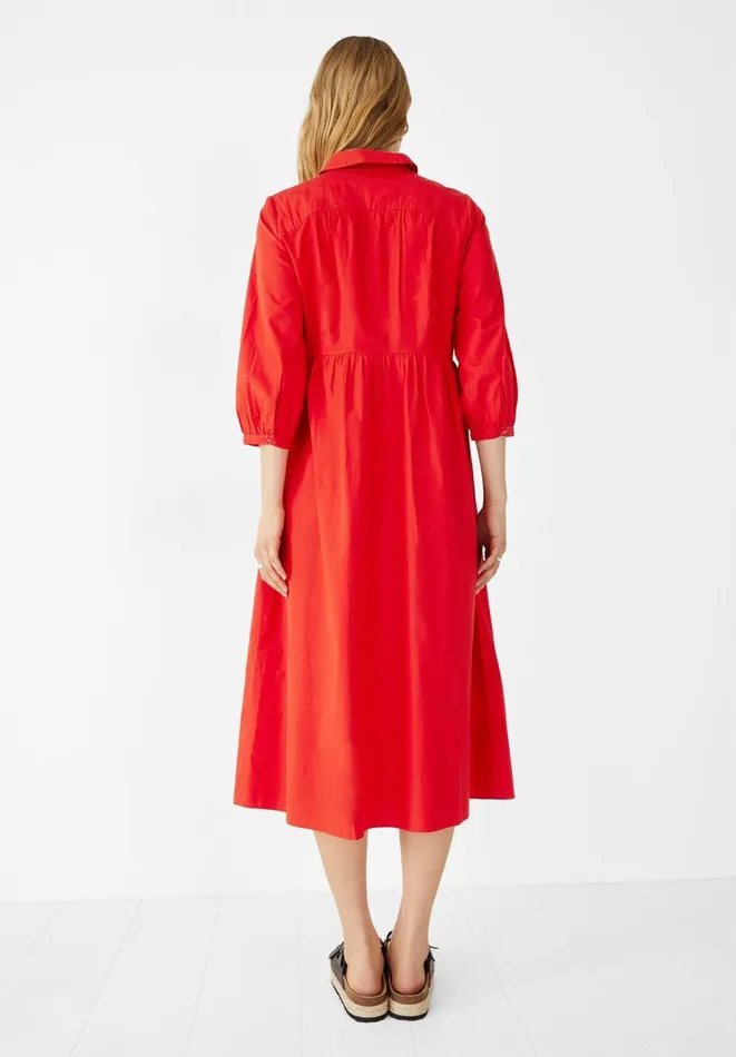 Hush Dresses Women Cindy Poplin Midi Dress Red Hush Dresses Women Cindy Poplin Midi Dress Red