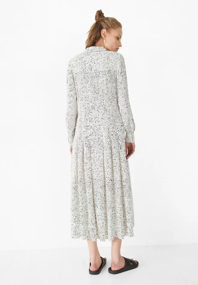 Hush Dresses Women Demi Shirt Dress Speckled Dots Ecru Hush Dresses Women Demi Shirt Dress Speckled Dots Ecru