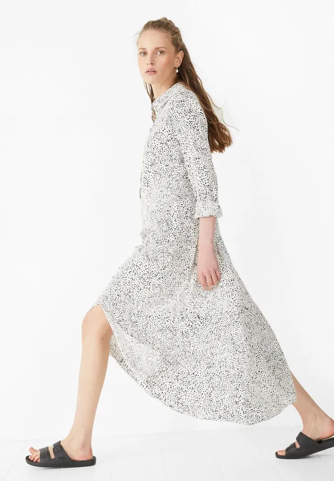 Hush Dresses Women Demi Shirt Dress Speckled Dots Ecru Hush Dresses Women Demi Shirt Dress Speckled Dots Ecru