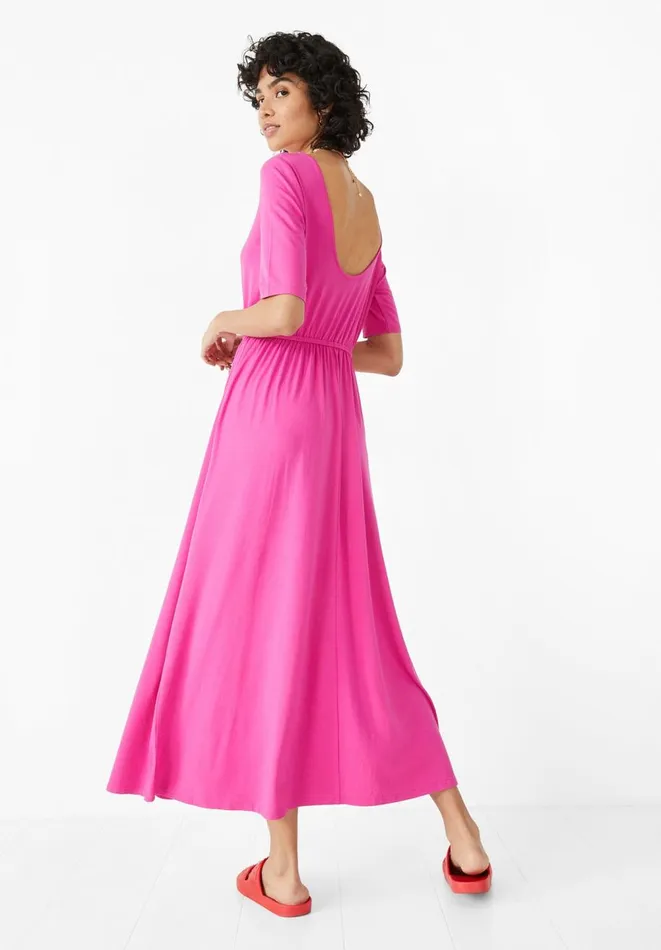 Hush Dresses Women Elisa Jersey Midi Dress Bright Pink Hush Dresses Women Elisa Jersey Midi Dress Bright Pink