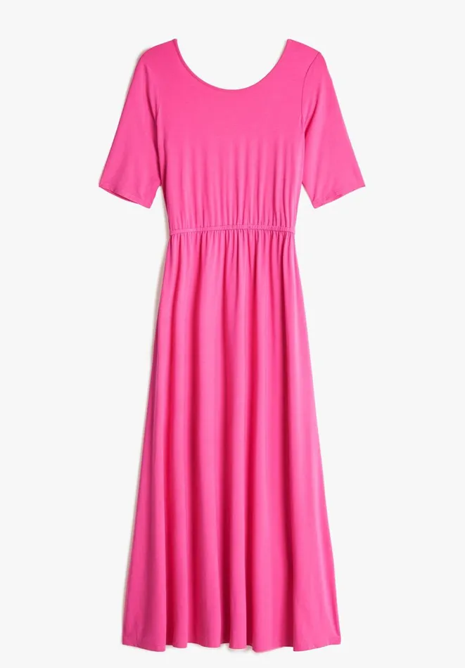 Hush Dresses Women Elisa Jersey Midi Dress Bright Pink Hush Dresses Women Elisa Jersey Midi Dress Bright Pink