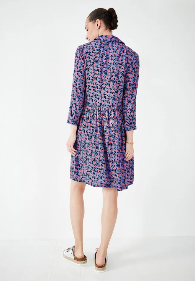 Hush Dresses Women Emanuelle Dress Leafy Floral Blue Hush Dresses Women Emanuelle Dress Leafy Floral Blue