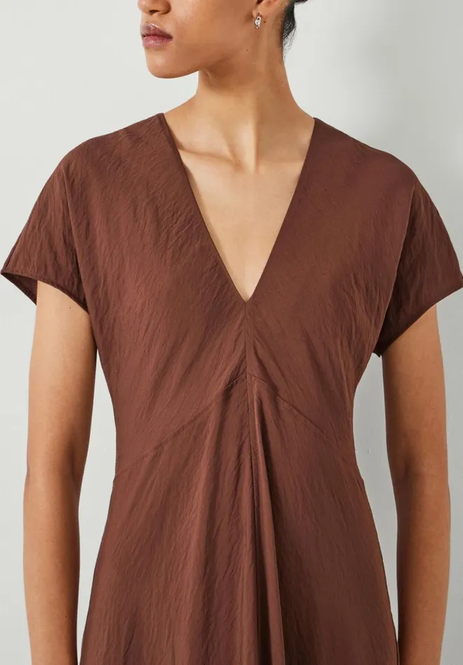 Hush Dresses Women Grace V Neck Midaxi Dress Brown Hush Dresses Women Grace V Neck Midaxi Dress Brown