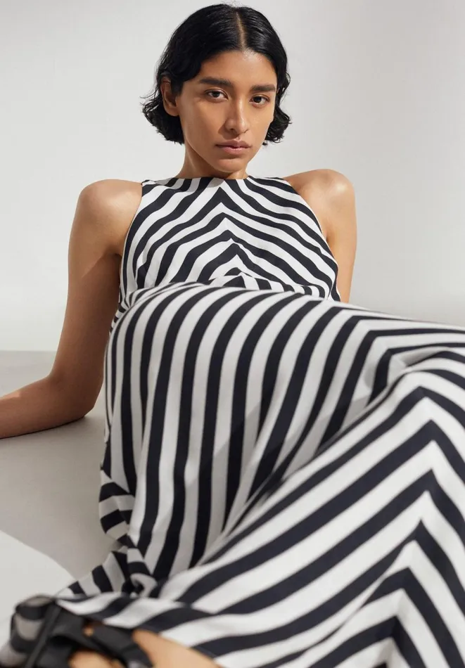 Hush Dresses Women Imani Stripe Maxi Dress Stripe Black Hush Dresses Women Imani Stripe Maxi Dress Stripe Black
