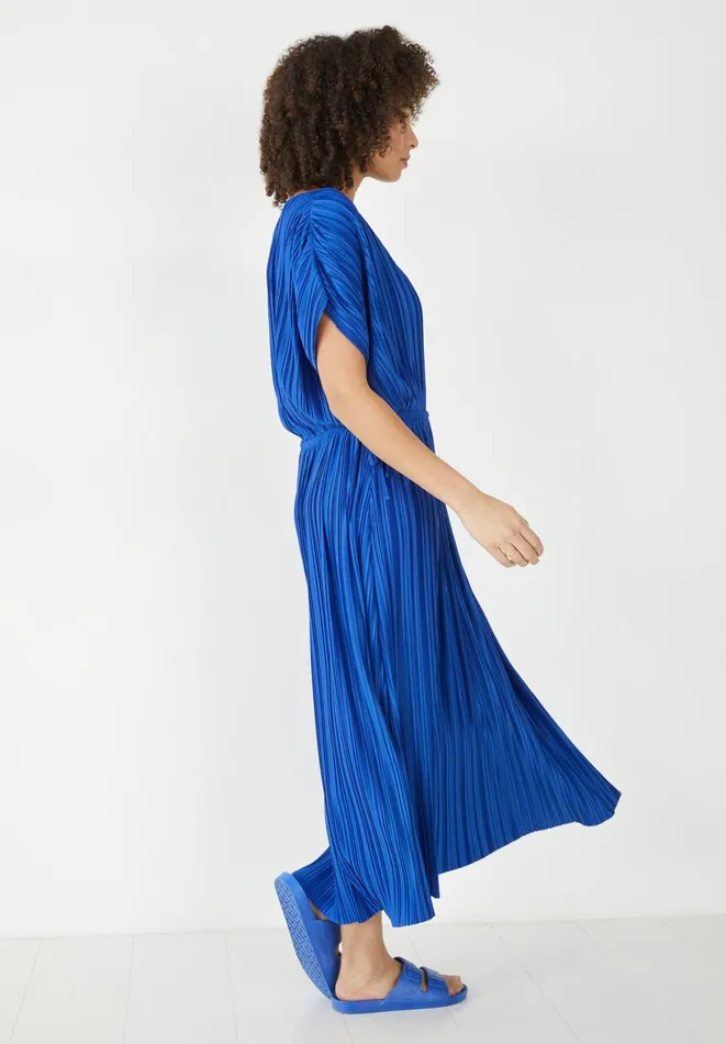Hush Dresses Women Jodie Plisse Midi Dress Bright Blue Hush Dresses Women Jodie Plisse Midi Dress Bright Blue