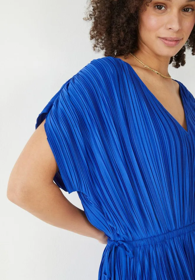 Hush Dresses Women Jodie Plisse Midi Dress Bright Blue Hush Dresses Women Jodie Plisse Midi Dress Bright Blue