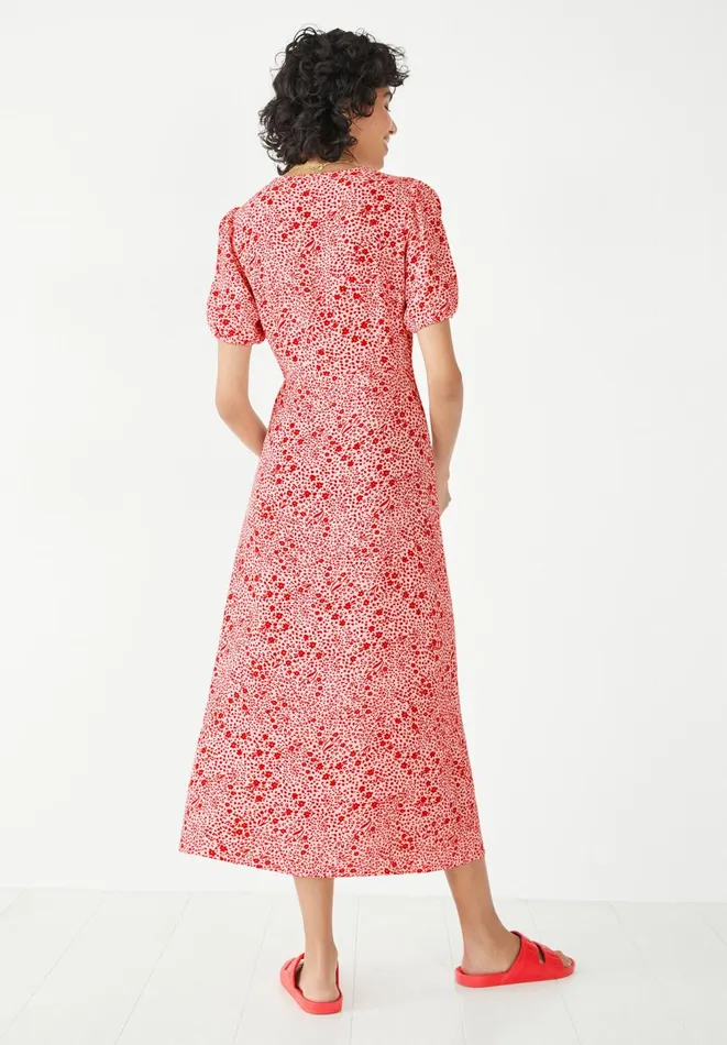 Hush Dresses Women Juliette Midi Tea Dress Mini Floral Leopard Red Hush Dresses Women Juliette Midi Tea Dress Mini Floral Leopard Red