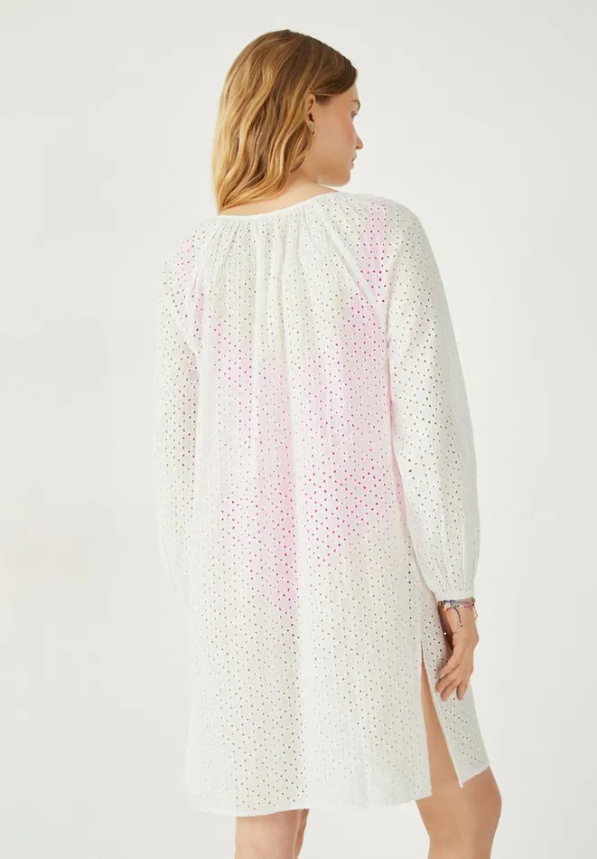 Hush Dresses Women Katy Broderie Mini Dress White