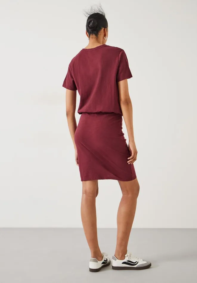 Hush Dresses Women Marlie Relaxed Jersey Mini Dress Dark Burgundy Hush Dresses Women Marlie Relaxed Jersey Mini Dress Dark Burgundy