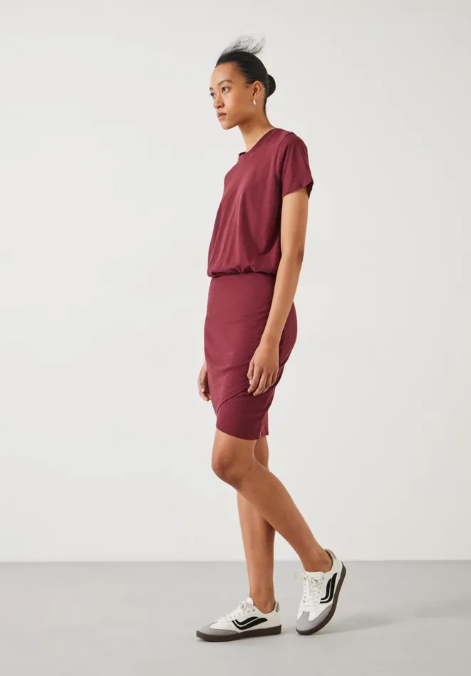 Hush Dresses Women Marlie Relaxed Jersey Mini Dress Dark Burgundy Hush Dresses Women Marlie Relaxed Jersey Mini Dress Dark Burgundy