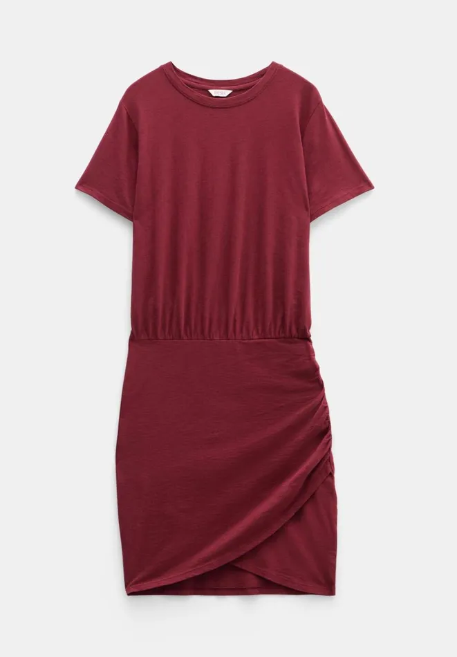 Hush Dresses Women Marlie Relaxed Jersey Mini Dress Dark Burgundy Hush Dresses Women Marlie Relaxed Jersey Mini Dress Dark Burgundy
