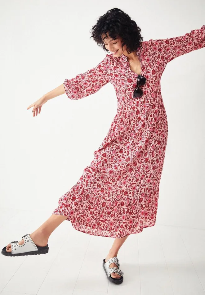 Hush Dresses Women Pearl Midi Dress Floral Block Print Hush Dresses Women Pearl Midi Dress Floral Block Print