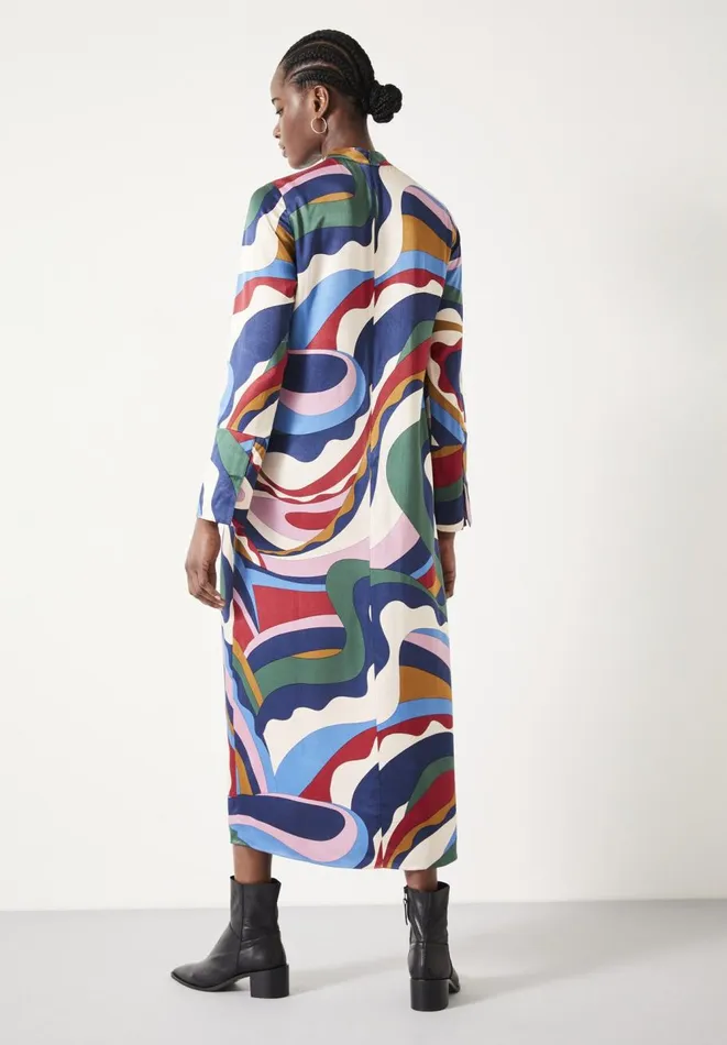 Hush Dresses Women Rita Split Maxi Dress Technicolour Swirl Hush Dresses Women Rita Split Maxi Dress Technicolour Swirl