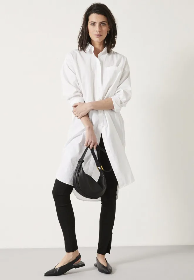 Hush Dresses Women Sahra Midi Shirt Dress White