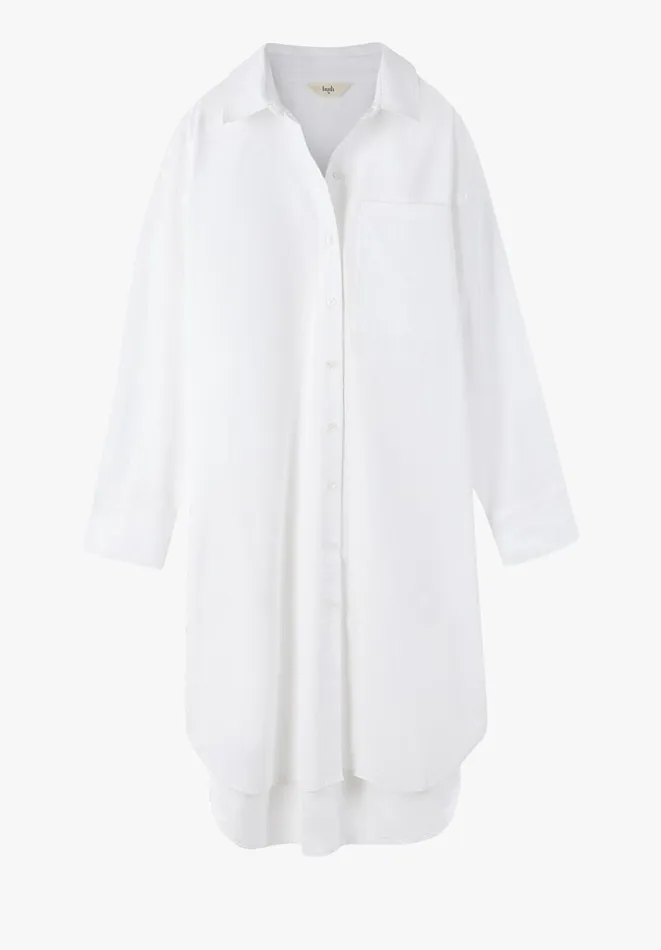 Hush Dresses Women Sahra Midi Shirt Dress White Hush Dresses Women Sahra Midi Shirt Dress White