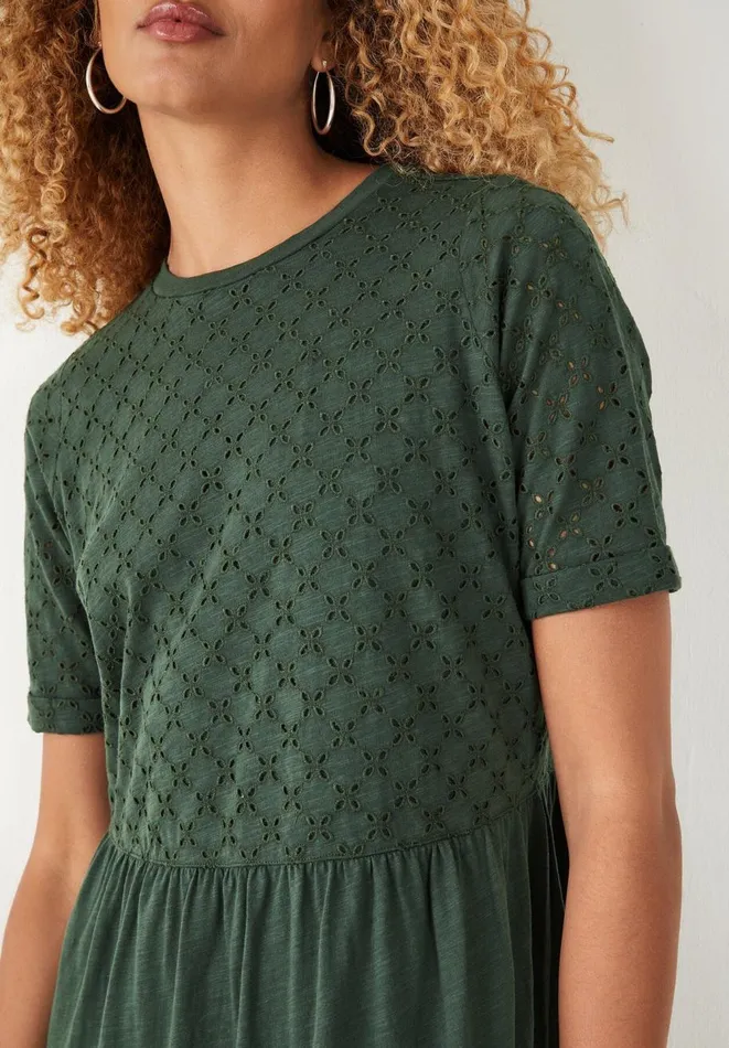 Hush Dresses Women Thalia Broderie Midi Dress Darkest Green Hush Dresses Women Thalia Broderie Midi Dress Darkest Green