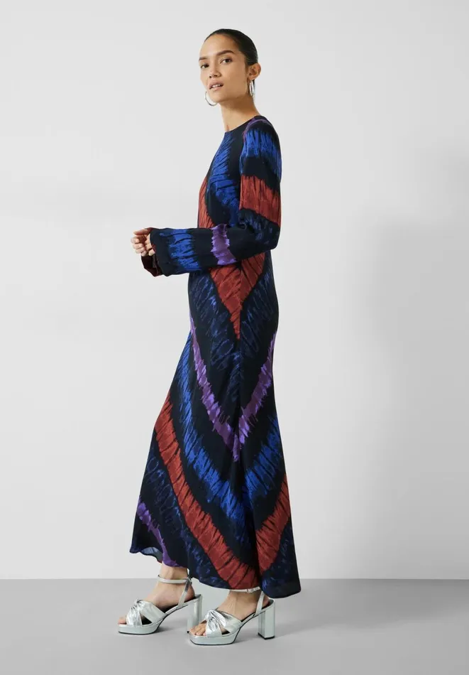 Hush Dresses Women Theia Printed Maxi Dress Tie Dye Stripes Hush Dresses Women Theia Printed Maxi Dress Tie Dye Stripes