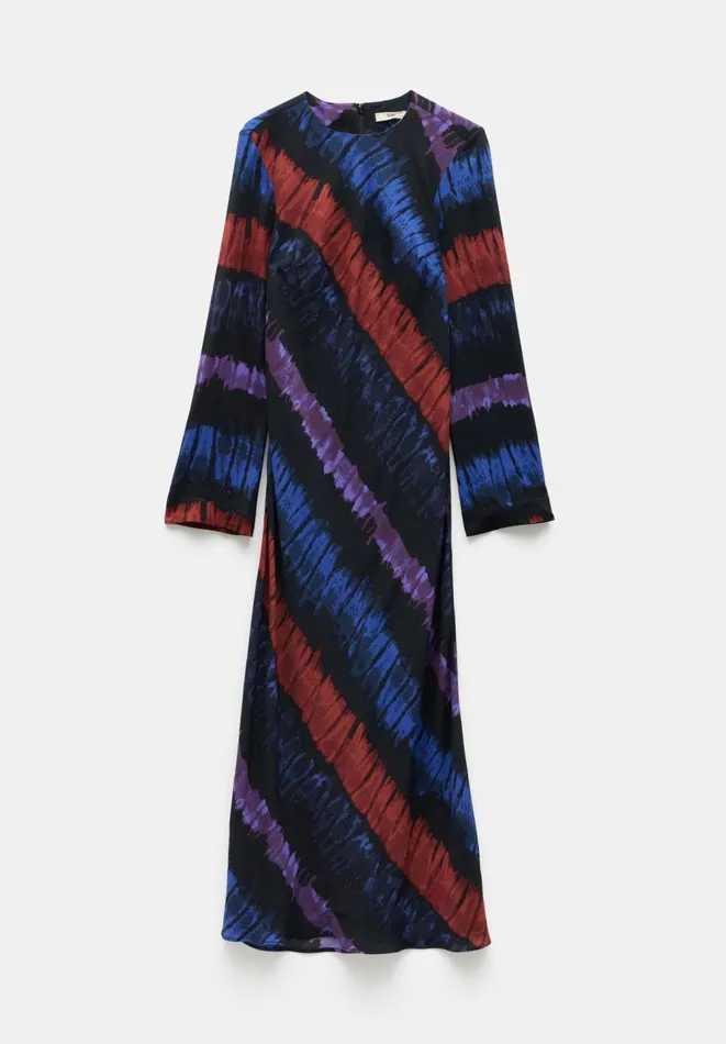Hush Dresses Women Theia Printed Maxi Dress Tie Dye Stripes Hush Dresses Women Theia Printed Maxi Dress Tie Dye Stripes