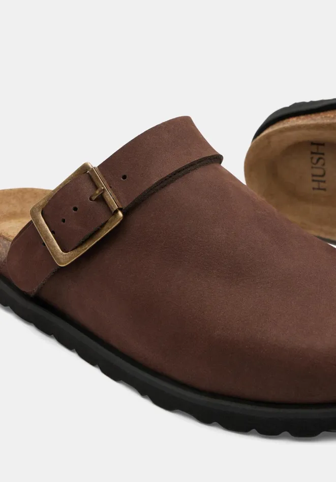 Hush Flats Women Lupita Mule Suede Clogs Chocolate Brown Hush Flats Women Lupita Mule Suede Clogs Chocolate Brown