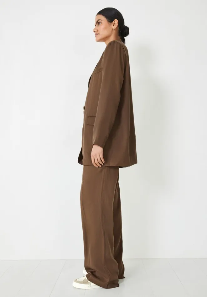 Hush Jackets and Coats Women Emelia Single Breasted Blazer Brown Hush Jackets and Coats Women Emelia Single Breasted Blazer Brown