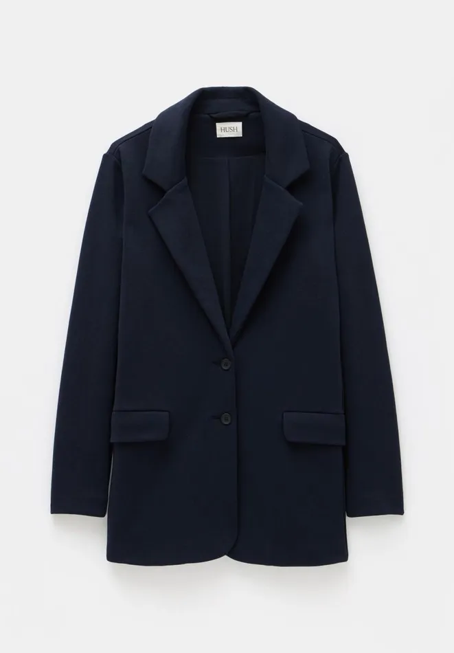 Hush Jackets and Coats Women Emery Jersey Blazer Navy Hush Jackets and Coats Women Emery Jersey Blazer Navy