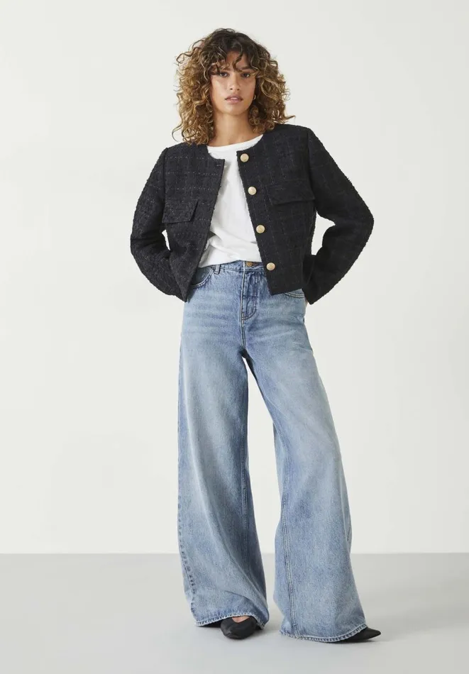 Hush Jackets and Coats Women Esti Boucle Jacket Black Navy Hush Jackets and Coats Women Esti Boucle Jacket Black Navy