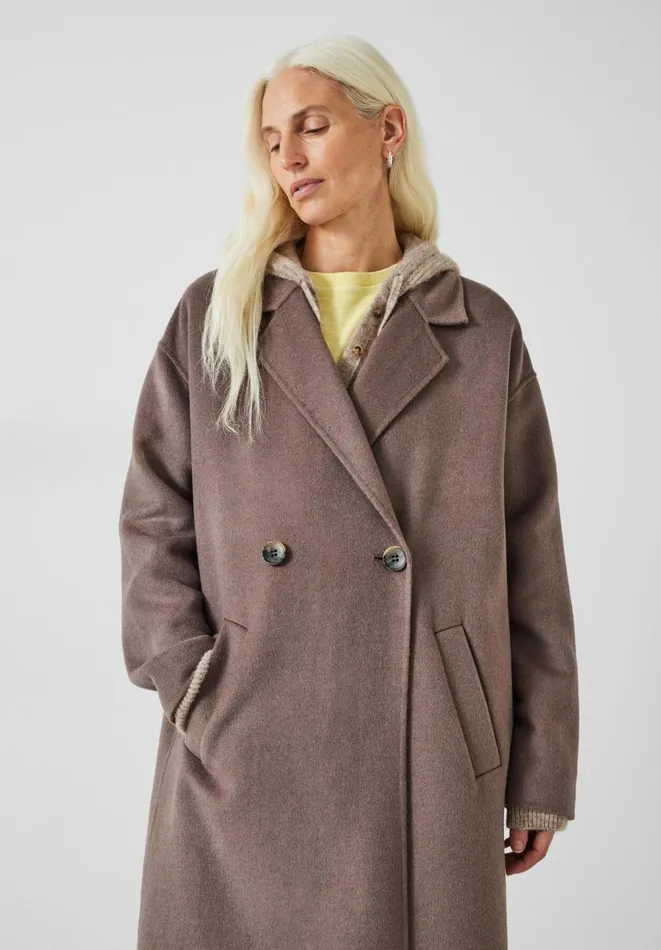 Hush Jackets and Coats Women Iris Relaxed Wool Blend Double Faced Coat Coffee Hush Jackets and Coats Women Iris Relaxed Wool Blend Double Faced Coat Coffee