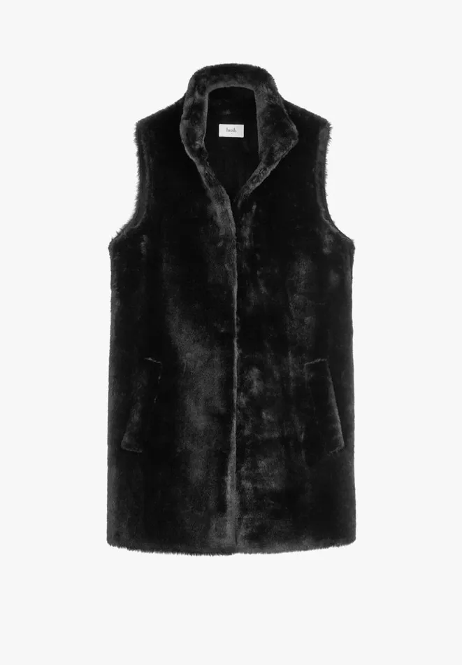 Hush Jackets and Coats Women Ivara Faux Fur Gilet Black Hush Jackets and Coats Women Ivara Faux Fur Gilet Black