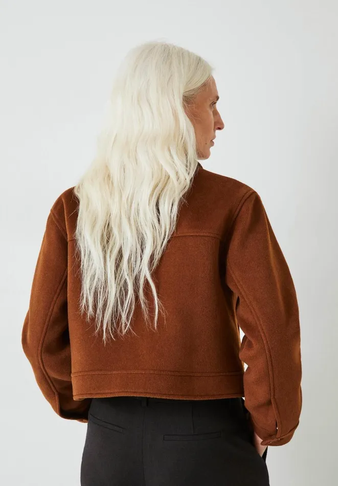 Hush Jackets and Coats Women Taylah Relaxed Cropped Wool Jacket Ginger Hush Jackets and Coats Women Taylah Relaxed Cropped Wool Jacket Ginger