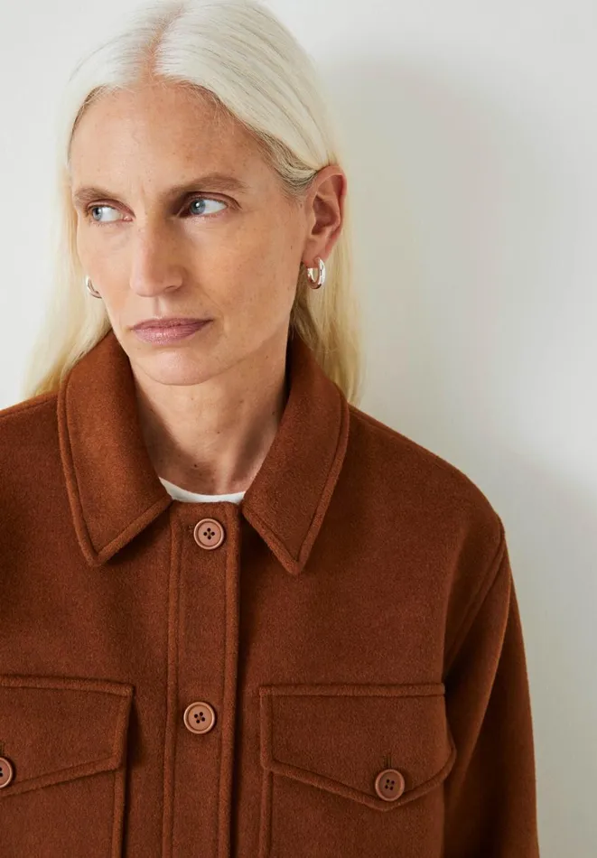 Hush Jackets and Coats Women Taylah Relaxed Cropped Wool Jacket Ginger Hush Jackets and Coats Women Taylah Relaxed Cropped Wool Jacket Ginger