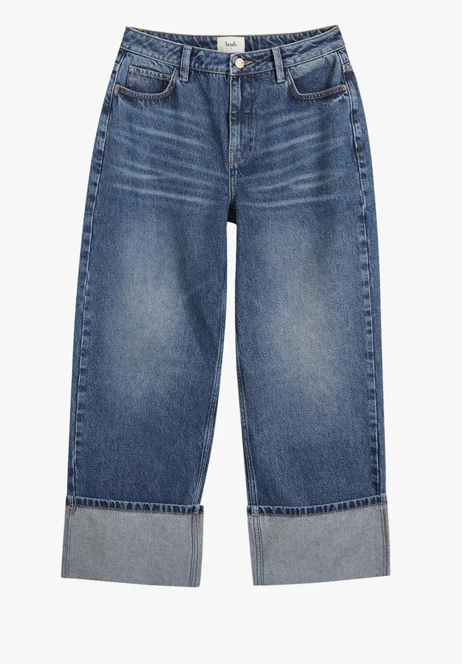 Hush Jeans Women Carly Turn Up Cropped Jeans Mid Authentic Wash Hush Jeans Women Carly Turn Up Cropped Jeans Mid Authentic Wash