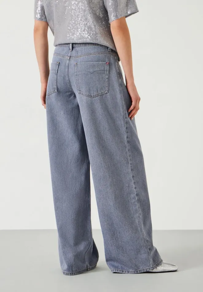 Hush Jeans Women Nova Pintuck Wide Leg Jeans Blue Grey Hush Jeans Women Nova Pintuck Wide Leg Jeans Blue Grey