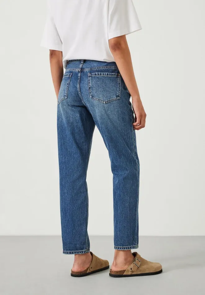 Hush Jeans Women Relaxed Fit Boyfriend Jeans Vintage Wash Blue