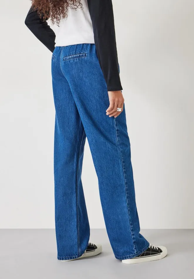 Hush Jeans Women Slouchy Tie Waist Jeans Blue Denim Hush Jeans Women Slouchy Tie Waist Jeans Blue Denim