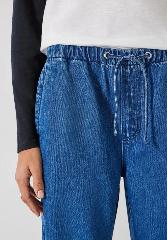 Hush Jeans Women Slouchy Tie Waist Jeans Blue Denim Hush Jeans Women Slouchy Tie Waist Jeans Blue Denim