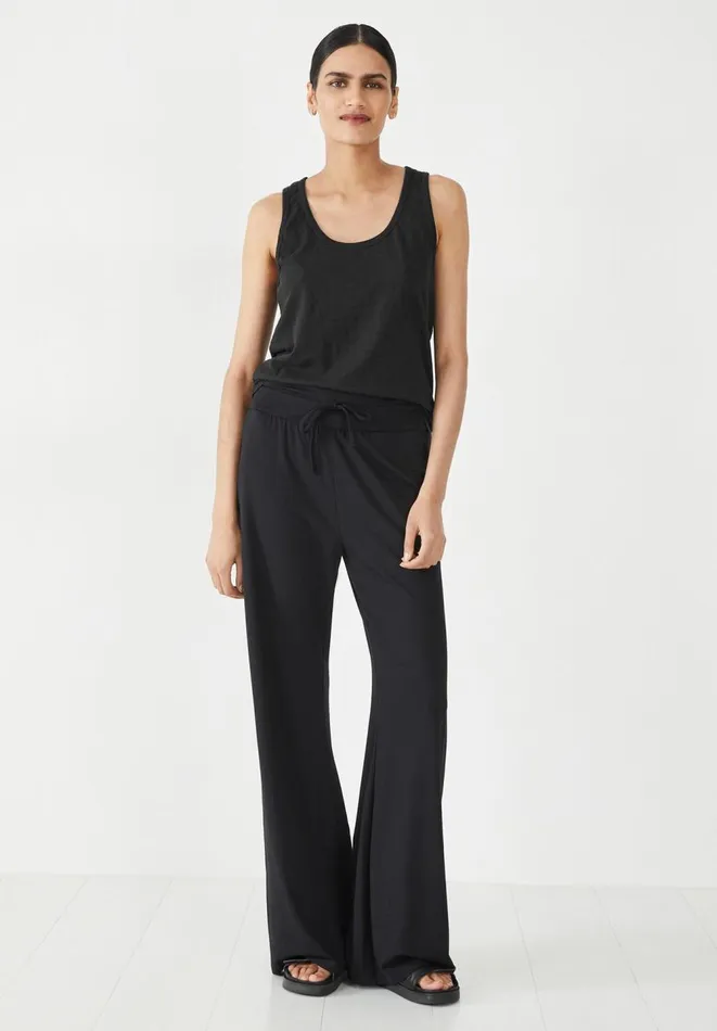 Hush Joggers and Leggings Women Amie Wide Leg Joggers Black