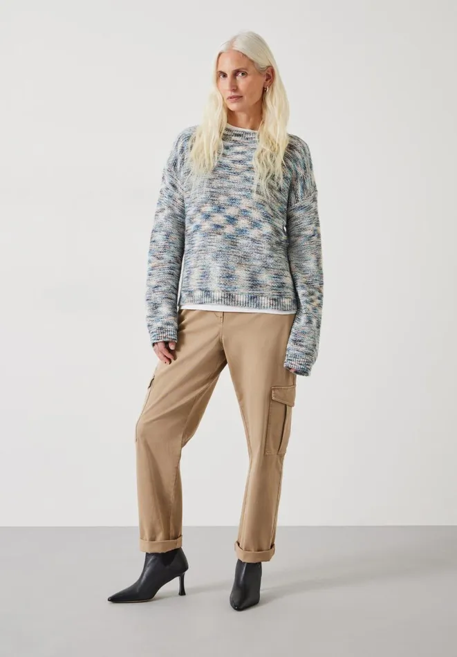 Hush Jumpers and Cardigans Women Cece Relaxed Drop Shoulder Jumper Ecru Multi Hush Jumpers and Cardigans Women Cece Relaxed Drop Shoulder Jumper Ecru Multi