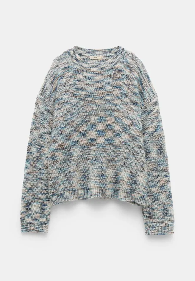 Hush Jumpers and Cardigans Women Cece Relaxed Drop Shoulder Jumper Ecru Multi Hush Jumpers and Cardigans Women Cece Relaxed Drop Shoulder Jumper Ecru Multi