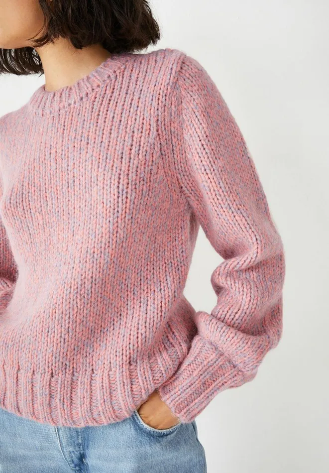 Hush Jumpers and Cardigans Women Frankie Marl Sleeve Detail Jumper Coralpink Marl Hush Jumpers and Cardigans Women Frankie Marl Sleeve Detail Jumper Coralpink Marl
