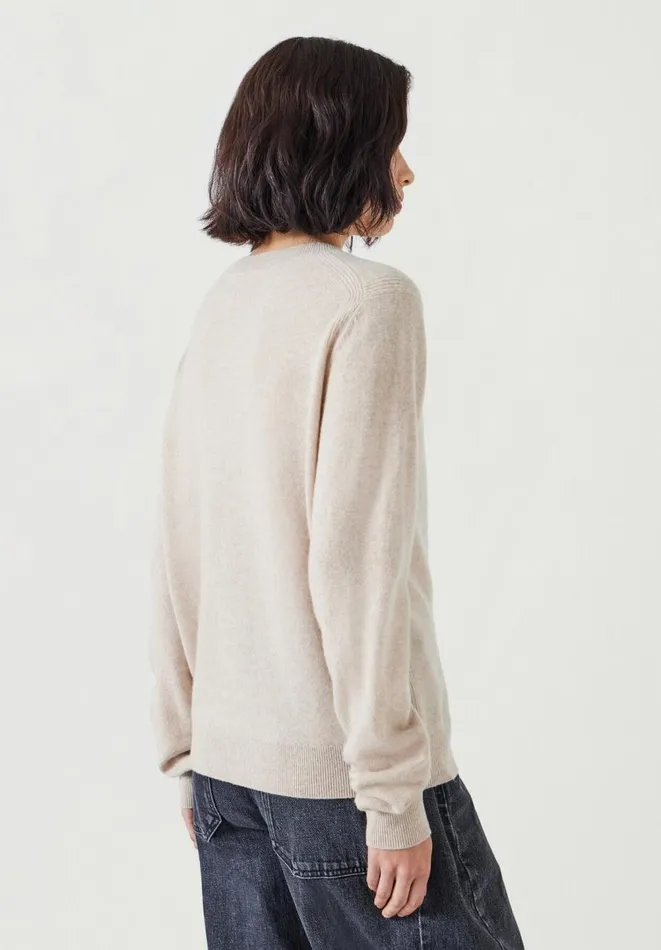 Hush Jumpers and Cardigans Women Ivy Fine Merino Crew Jumper Light Beige Hush Jumpers and Cardigans Women Ivy Fine Merino Crew Jumper Light Beige