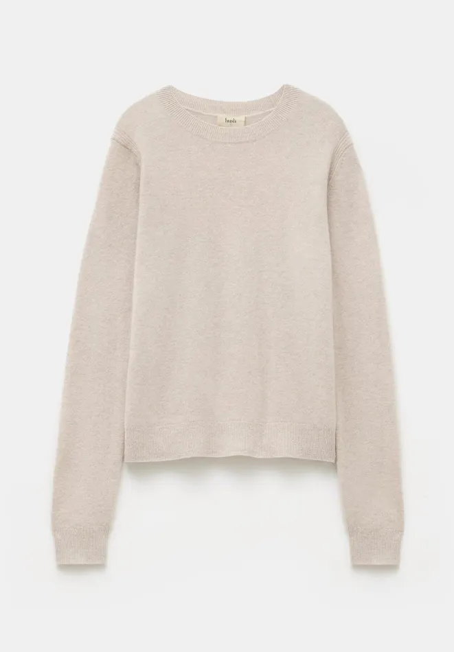 Hush Jumpers and Cardigans Women Ivy Fine Merino Crew Jumper Light Beige Hush Jumpers and Cardigans Women Ivy Fine Merino Crew Jumper Light Beige